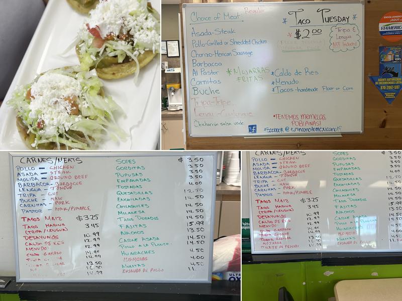 El rinconcito Mex ano Menu