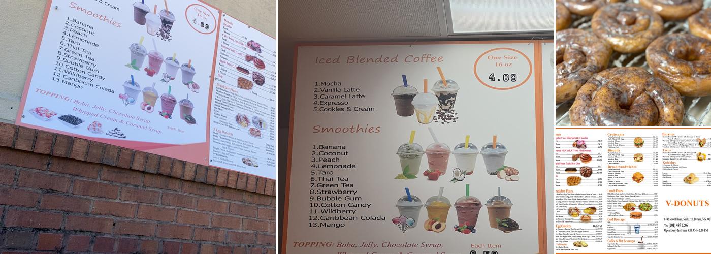 V-DONUTS Menu