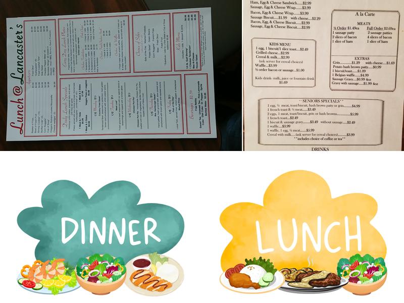 Lancaster’s Menu