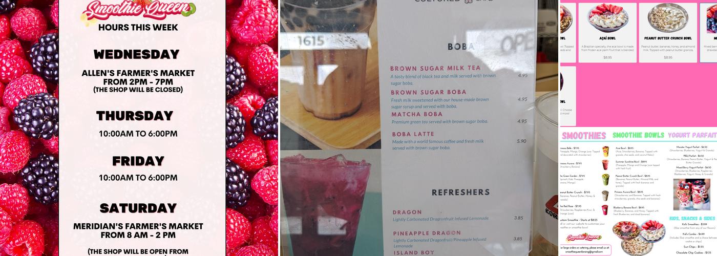 Smoothie Queen Menu