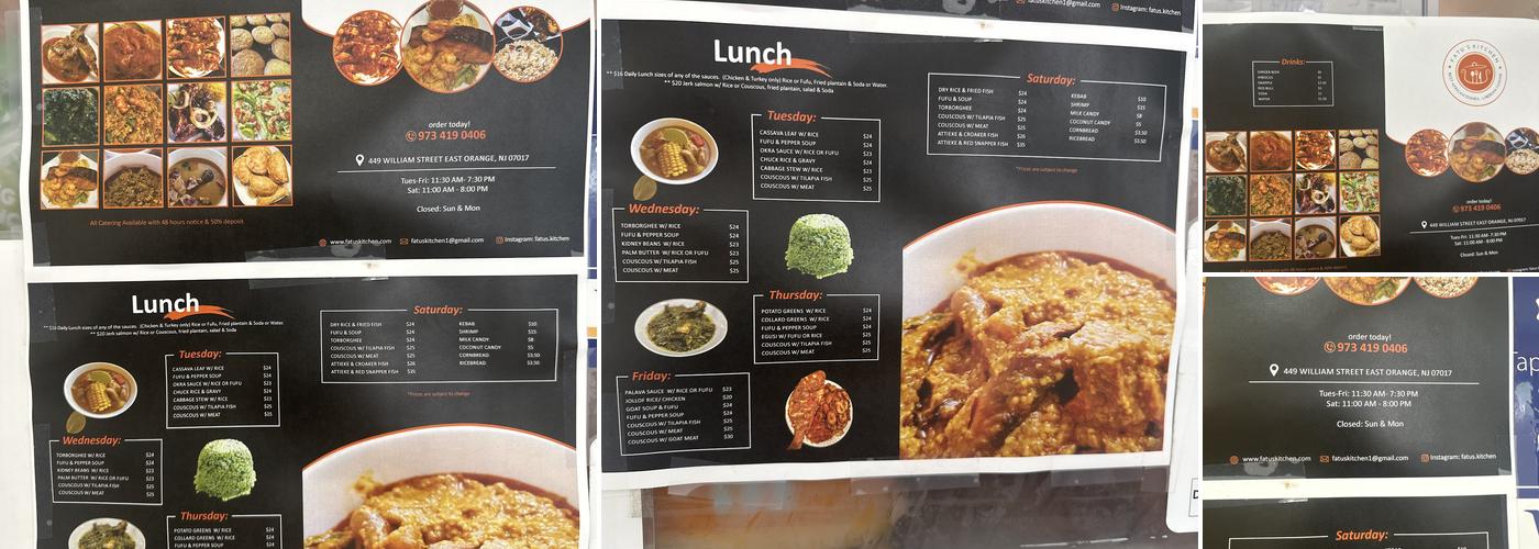 Fatu's Kitchen Menu