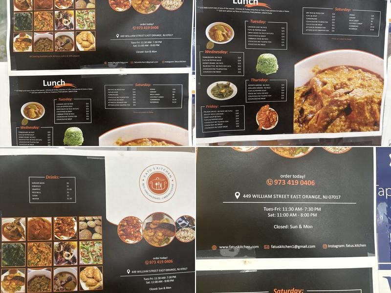 Fatu's Kitchen Menu