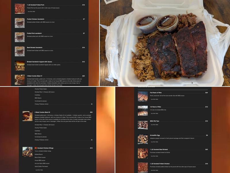 Porters Smokehouse Menu