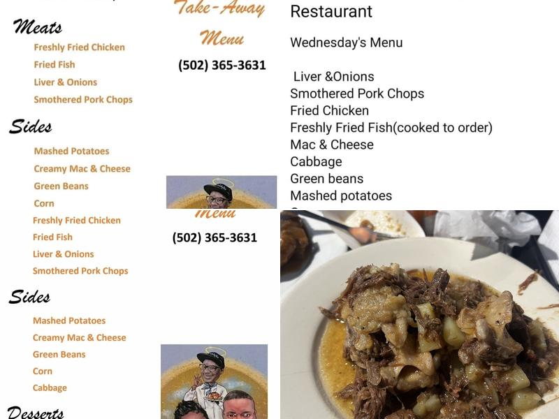Daddy Vic's Soul Food Menu
