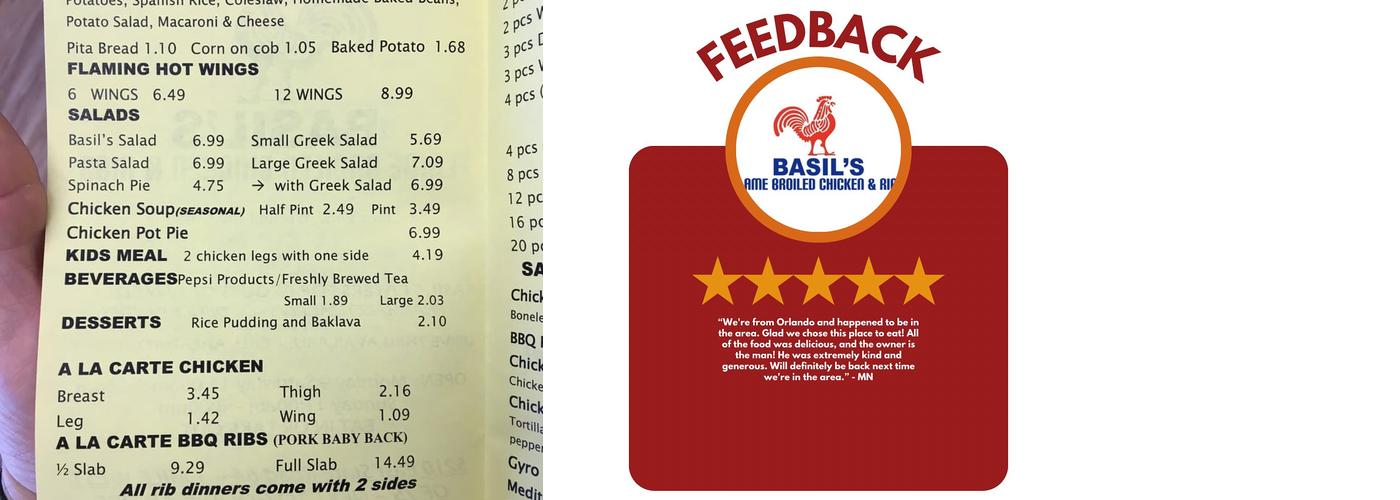 Gyro Chicken Ribs Menu