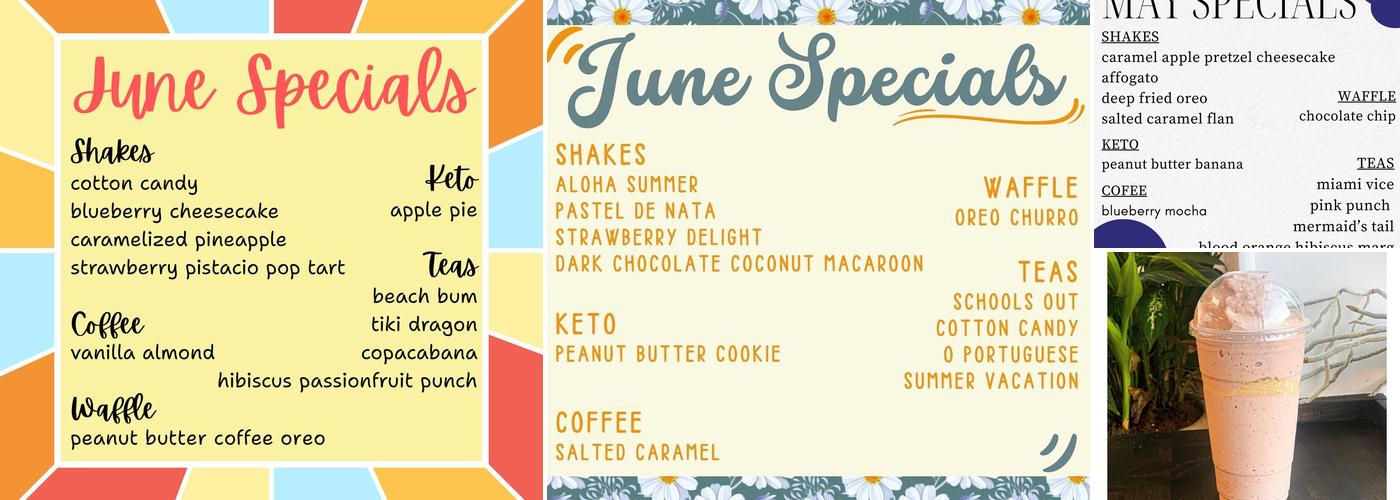 Vida Nutrition Menu