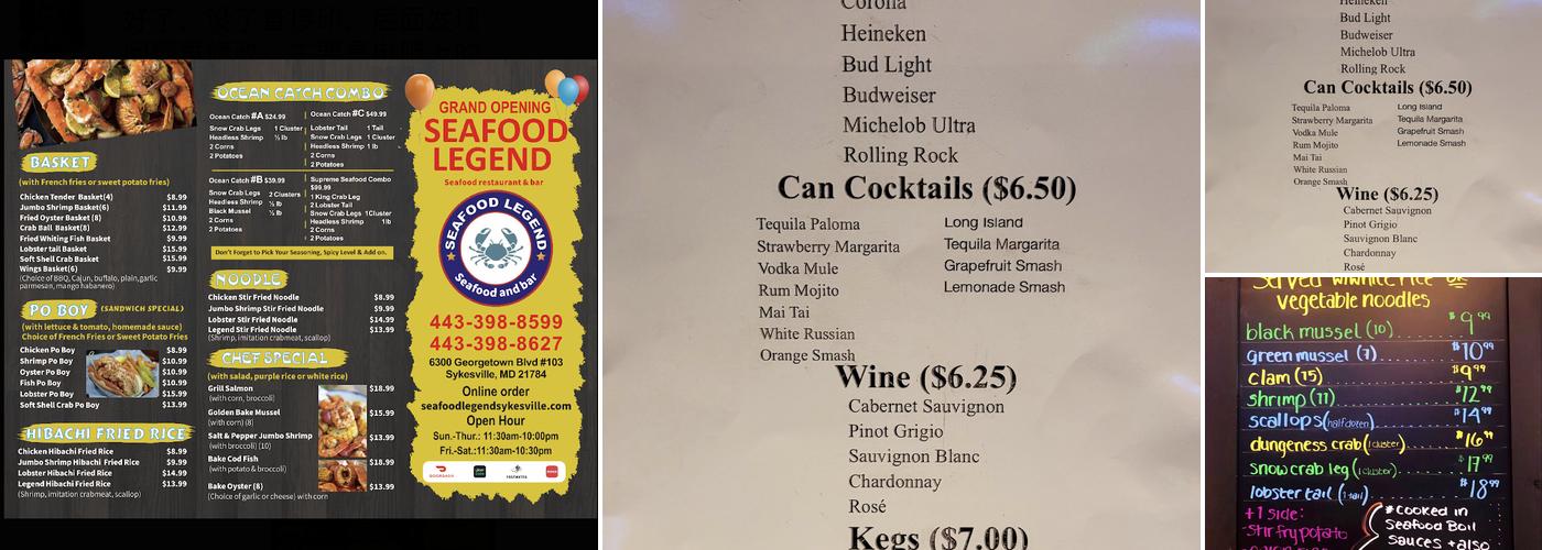 Legend Buffet Menu