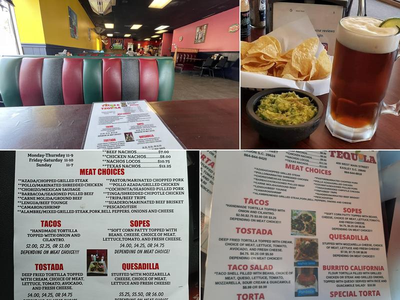 Tacos & tequila Menu