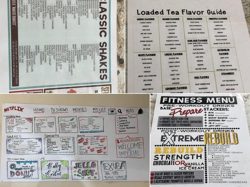 Imperial Nutrition Menu