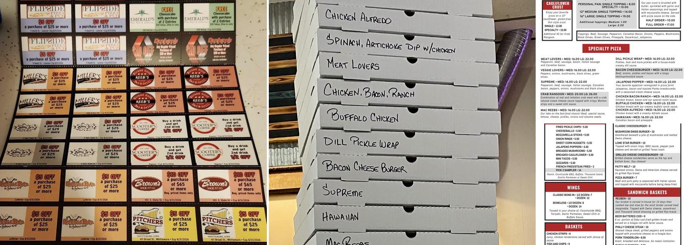 Reeb's Wicked Good Bar & Grill Menu