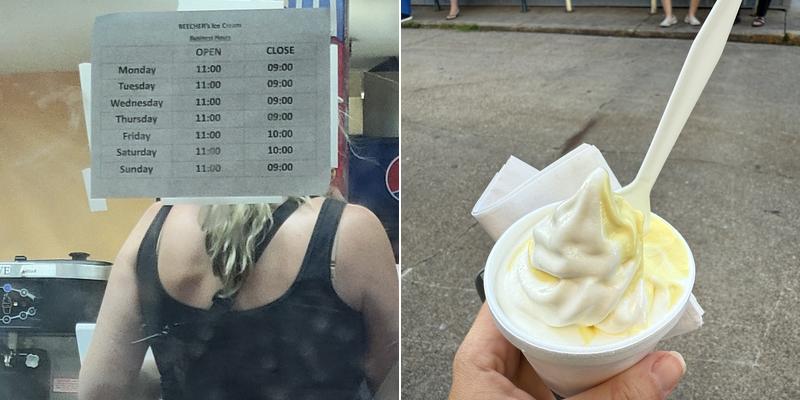 Beecher's Ice Cream Menu