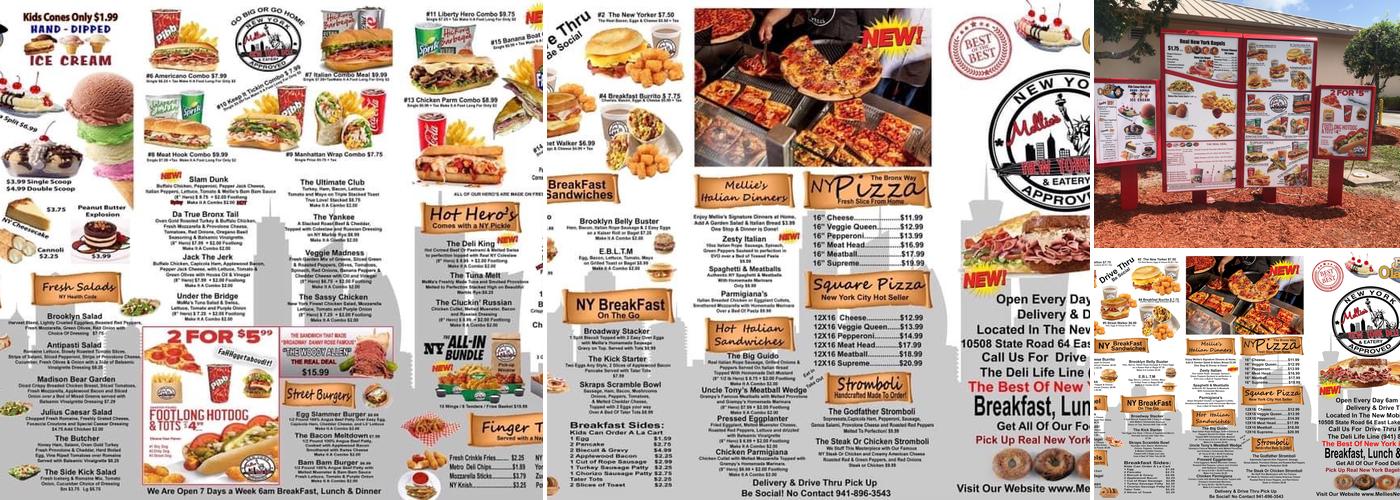 Mellie's New York Deli LWR Menu
