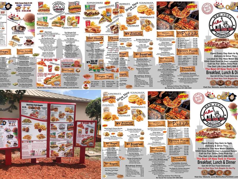 Mellie's New York Deli LWR Menu