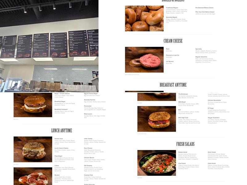 Old School Bagel Cafe Menu