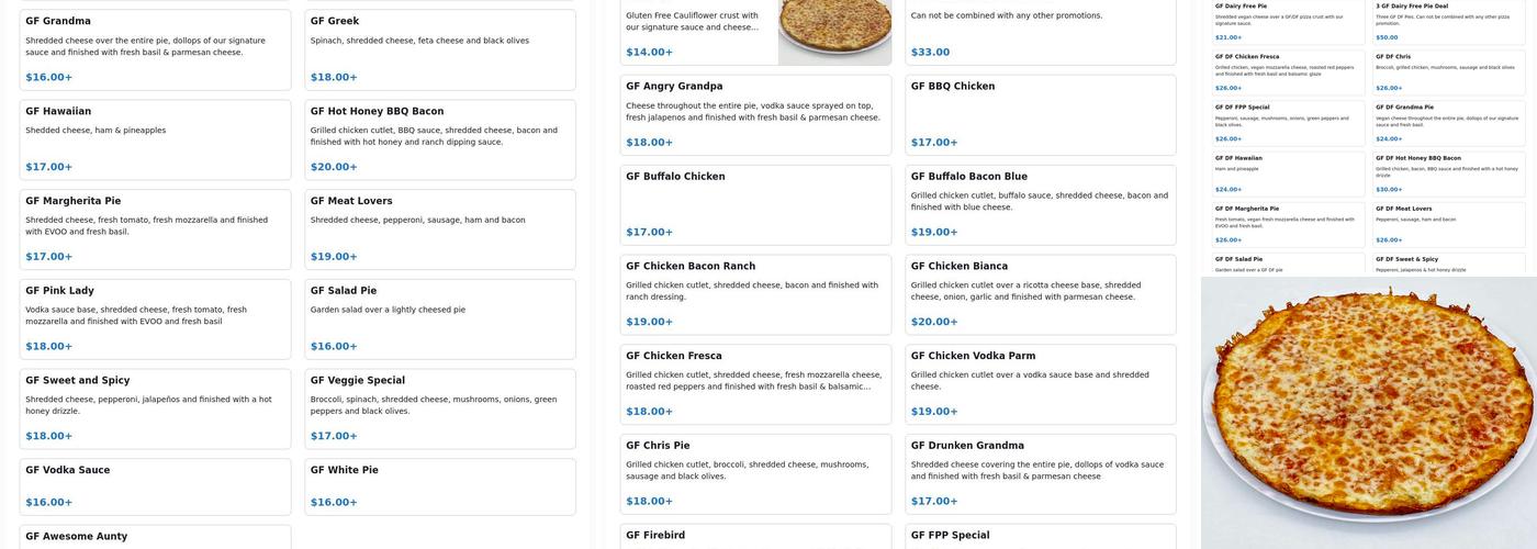 Famous Pizza Paramus Menu