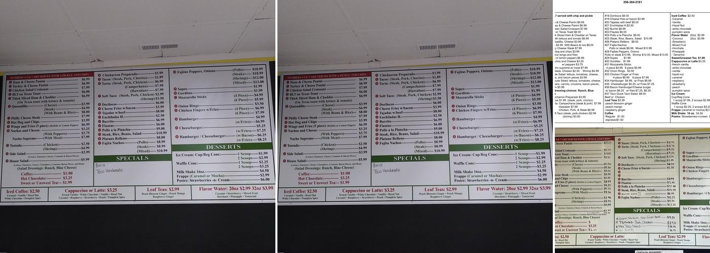 THE HIDEOUT COFFEE SHOP Menu