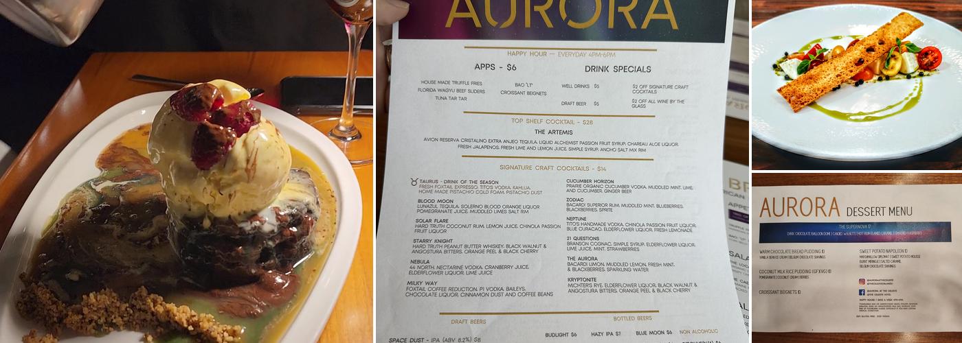 Aurora at the Celeste Menu