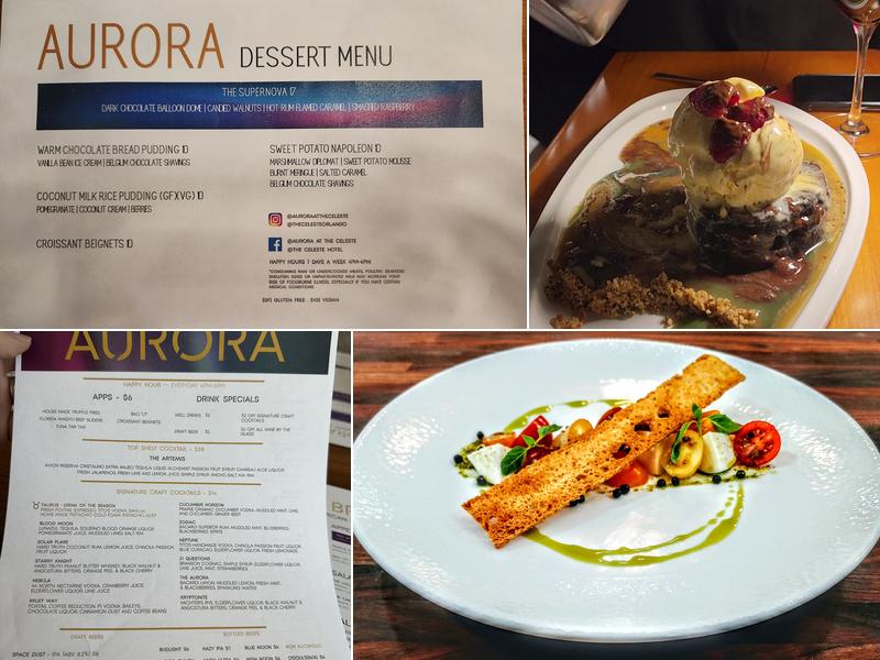 Aurora at the Celeste Menu