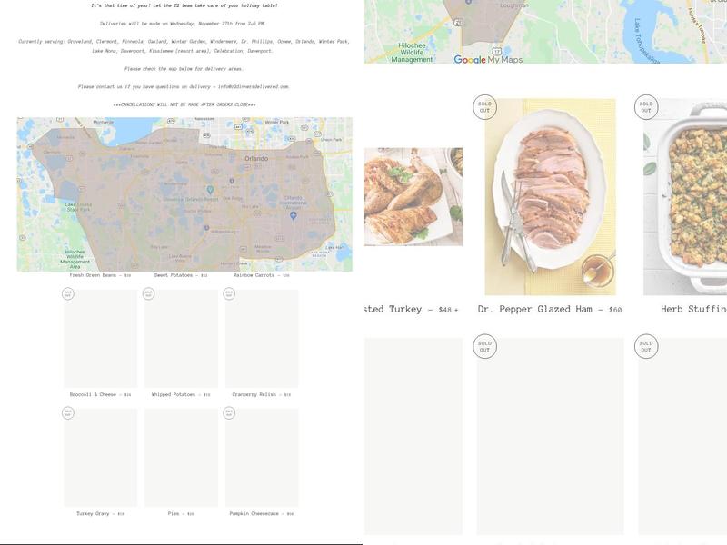 C & B Commercial Kitchen Menu