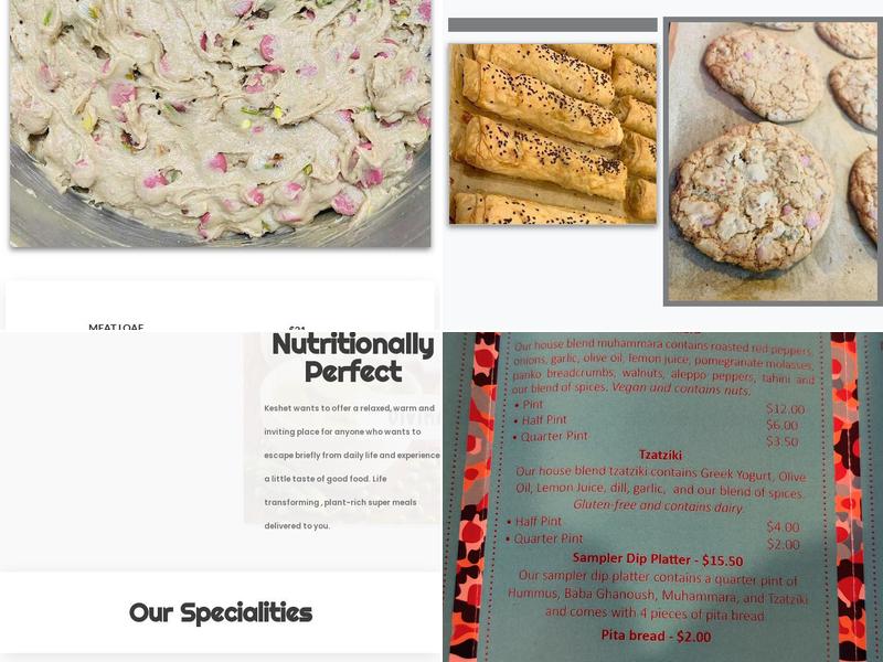 Keshet Kitchen Menu