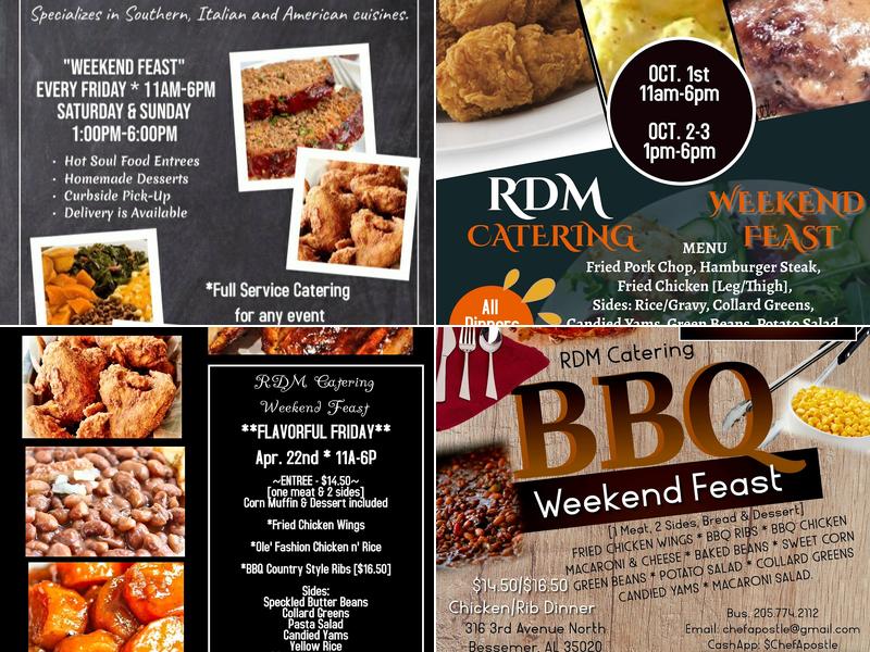 RDM CATERING , LLC Menu