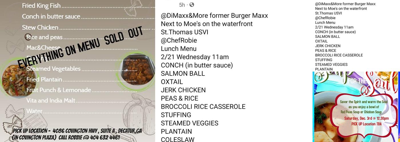 Caribbean Express Menu