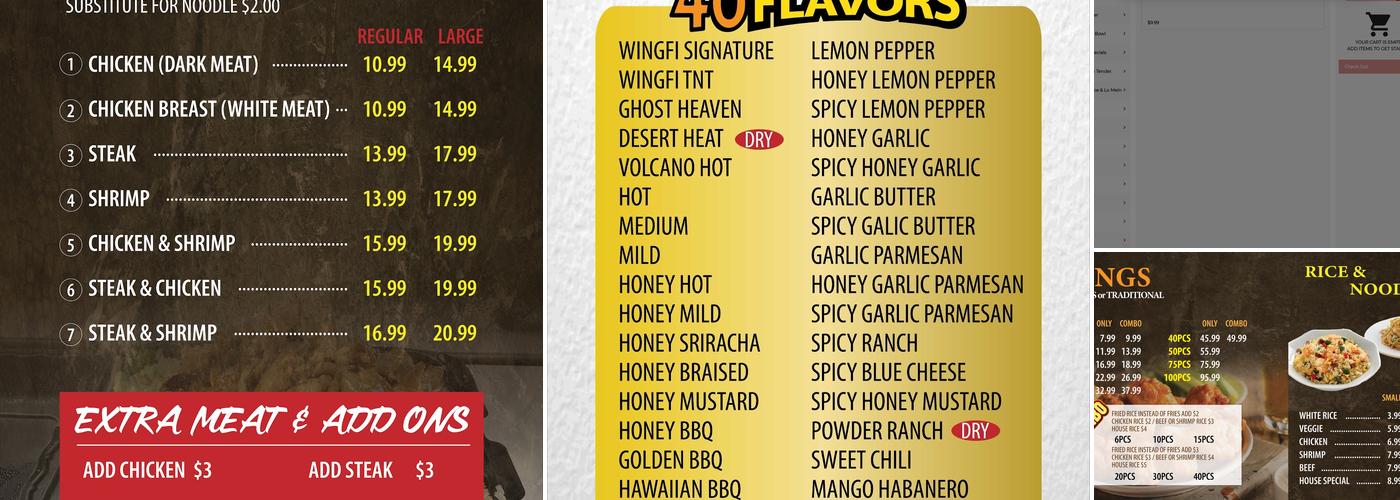WingFi Lawrenceville Menu