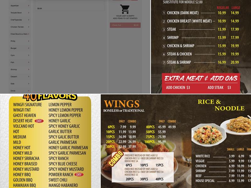 WingFi Lawrenceville Menu
