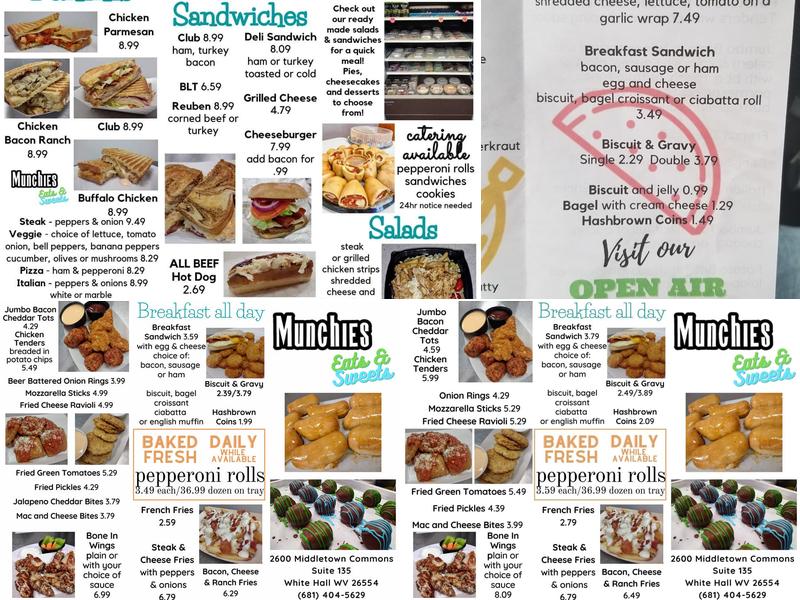 Munchies Eats & Sweets Menu