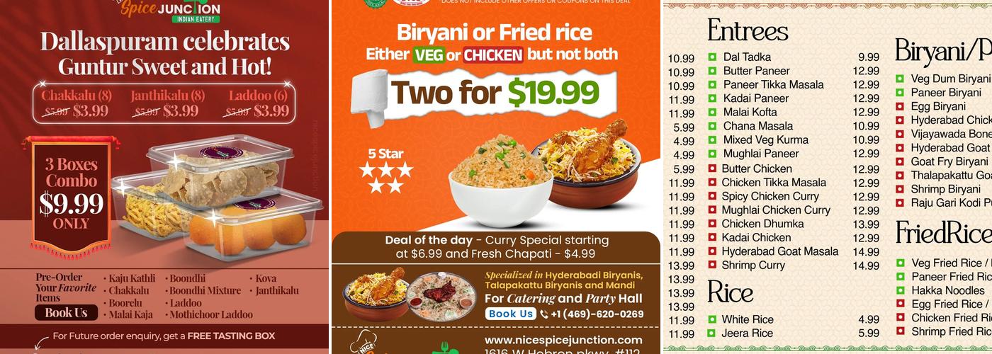 NICE Spice Junction Menu