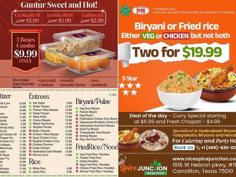 NICE Spice Junction Menu