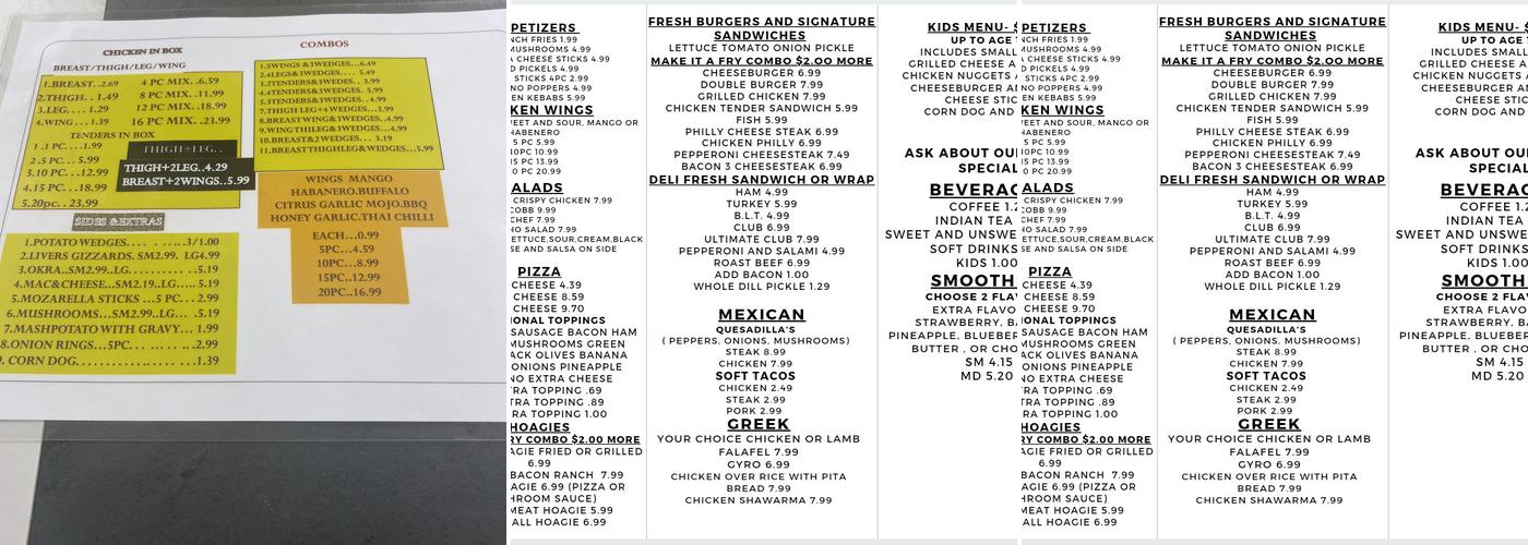 S&G Grill Family Restaurant Menu