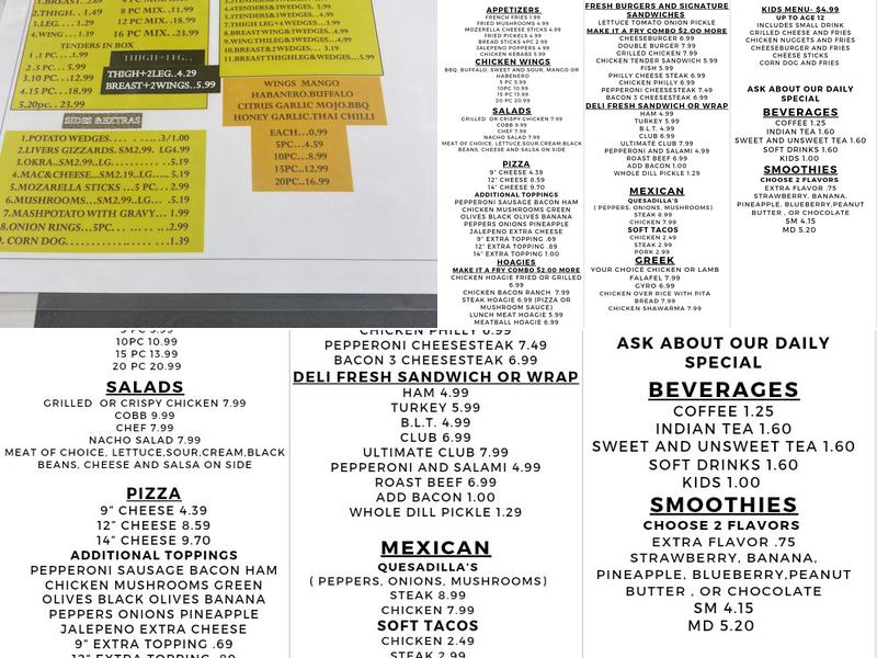 S&G Grill Family Restaurant Menu