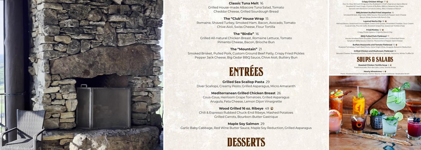 Mountain Top Grill Menu