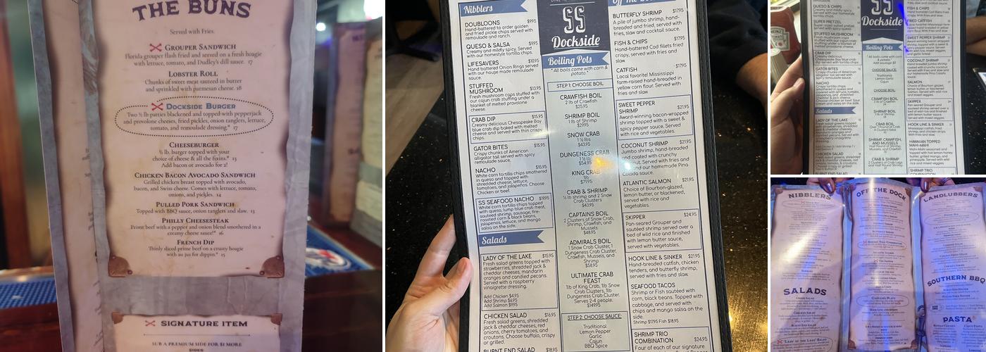 SS Dockside Menu