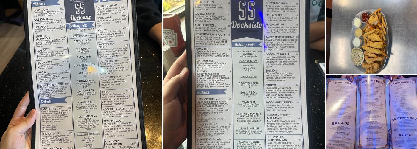 SS Dockside Menu