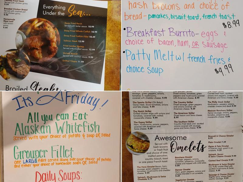 Top notch diner Menu