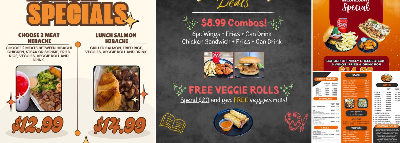 Wingnuts Hibachi & Wings (formerly Everyday) Menu