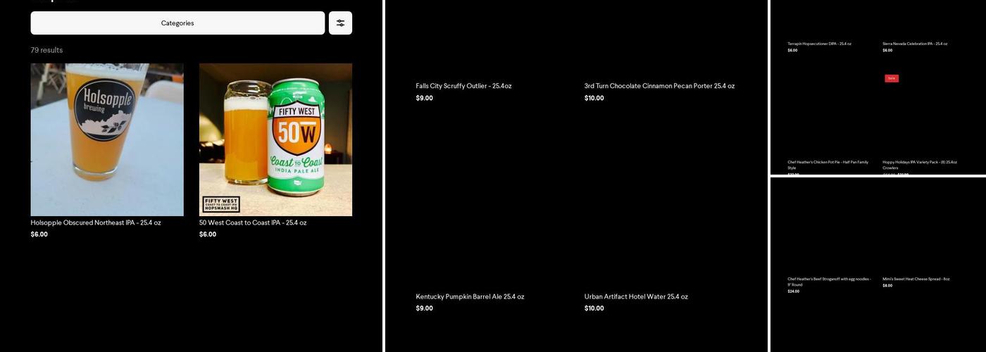 Crowler Catering and Small Batch Events Menu