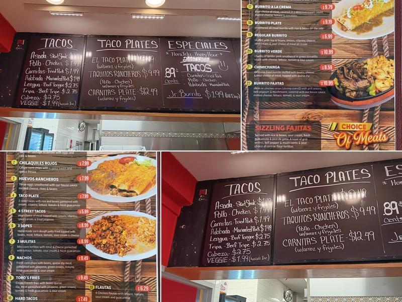 Taquitos Feliz Menu