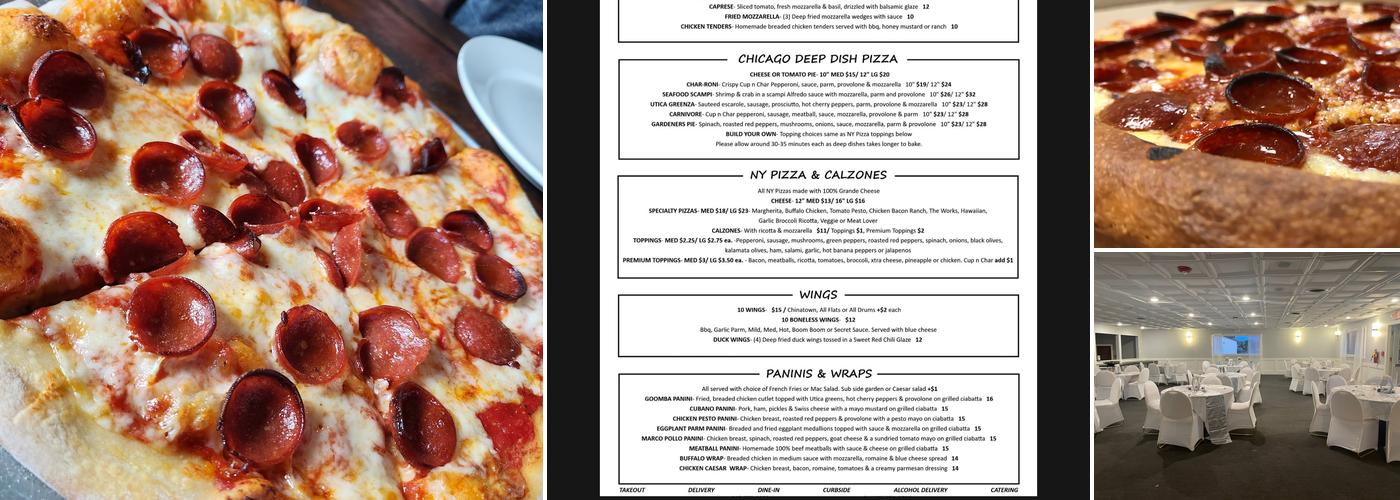 Pump Pizza Pub Menu
