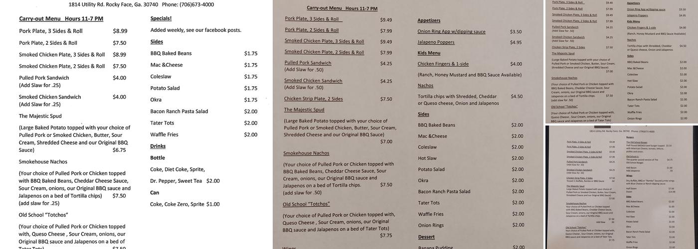 Old School Meal Prep Menu