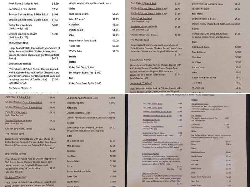 Old School Meal Prep Menu