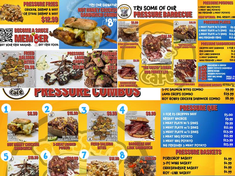 Pressure Cafe Menu