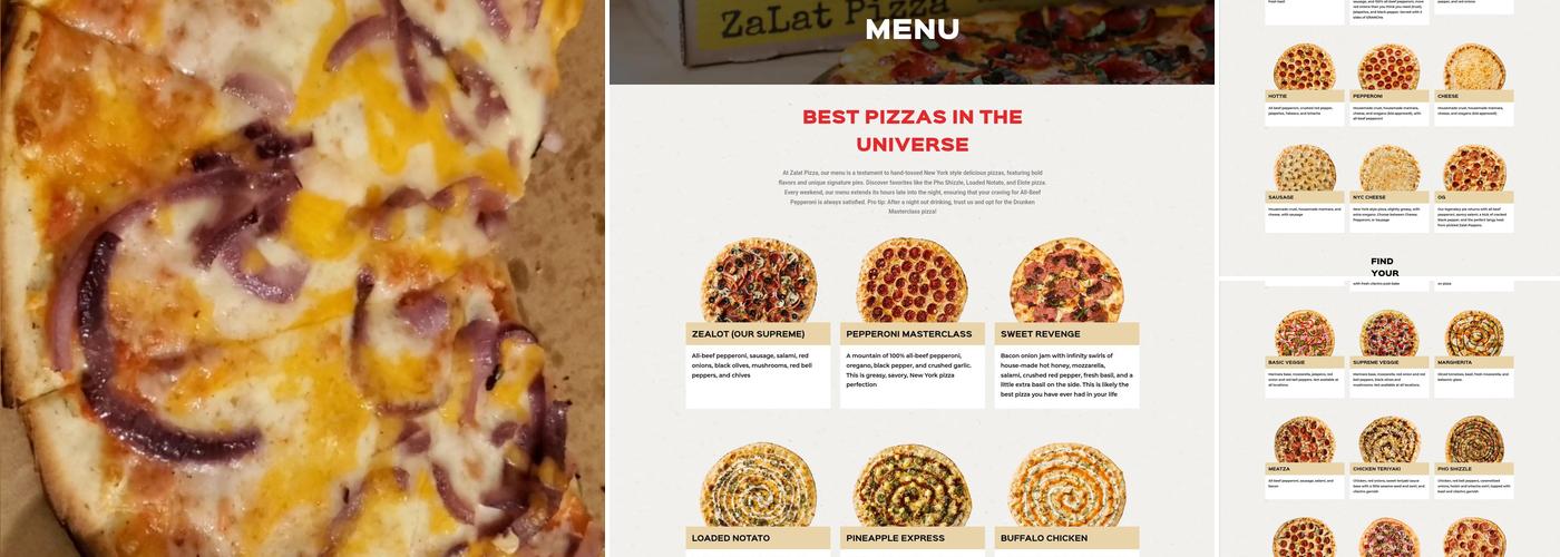 Zalat Pizza Menu