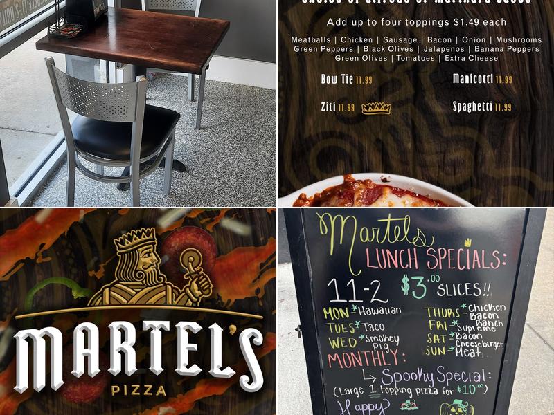 Martel’s Pizza Menu
