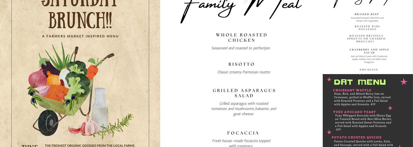 Fūdio Menu
