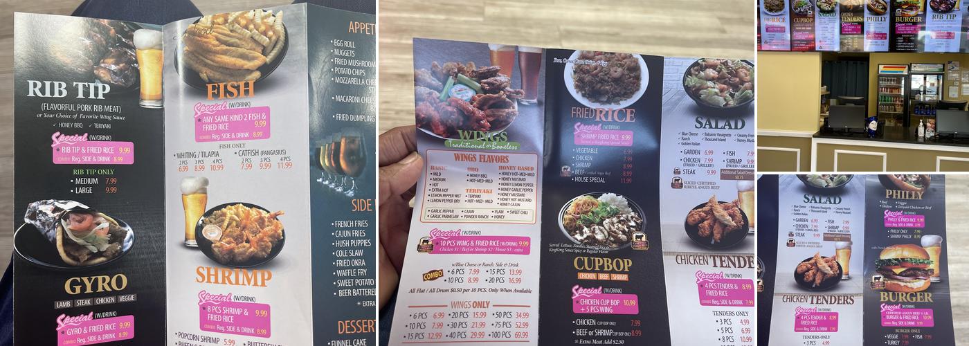 Kingkong Wings Mableton Menu