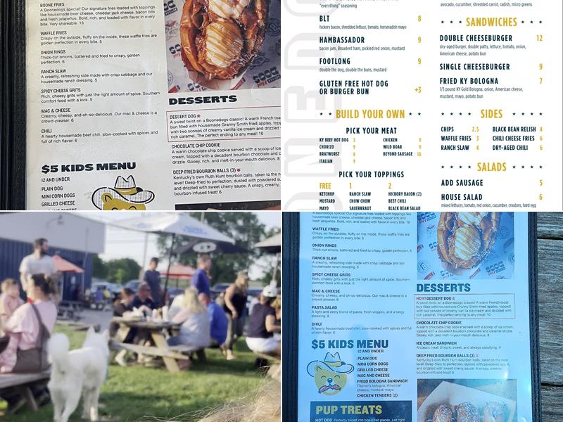 Boonedogs Menu
