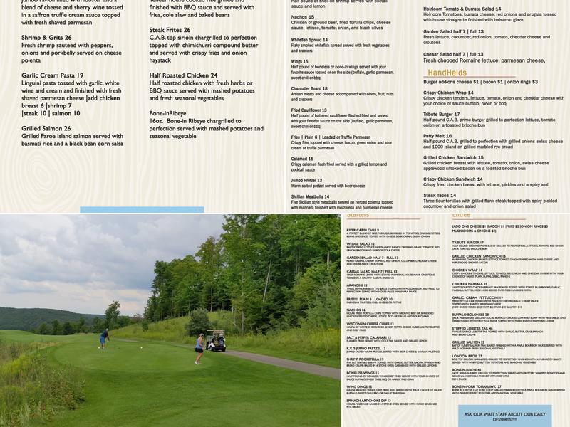 The Duck Blind Grill, Gaylord Menu